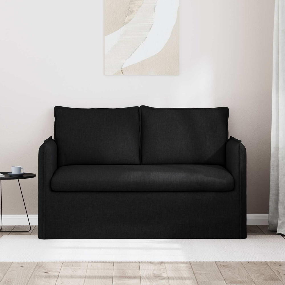 Produktbild för Soffa Svart 136 x 82 x 85 cm tyg