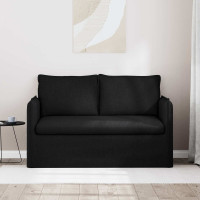Produktbild för Soffa Svart 136 x 82 x 85 cm tyg