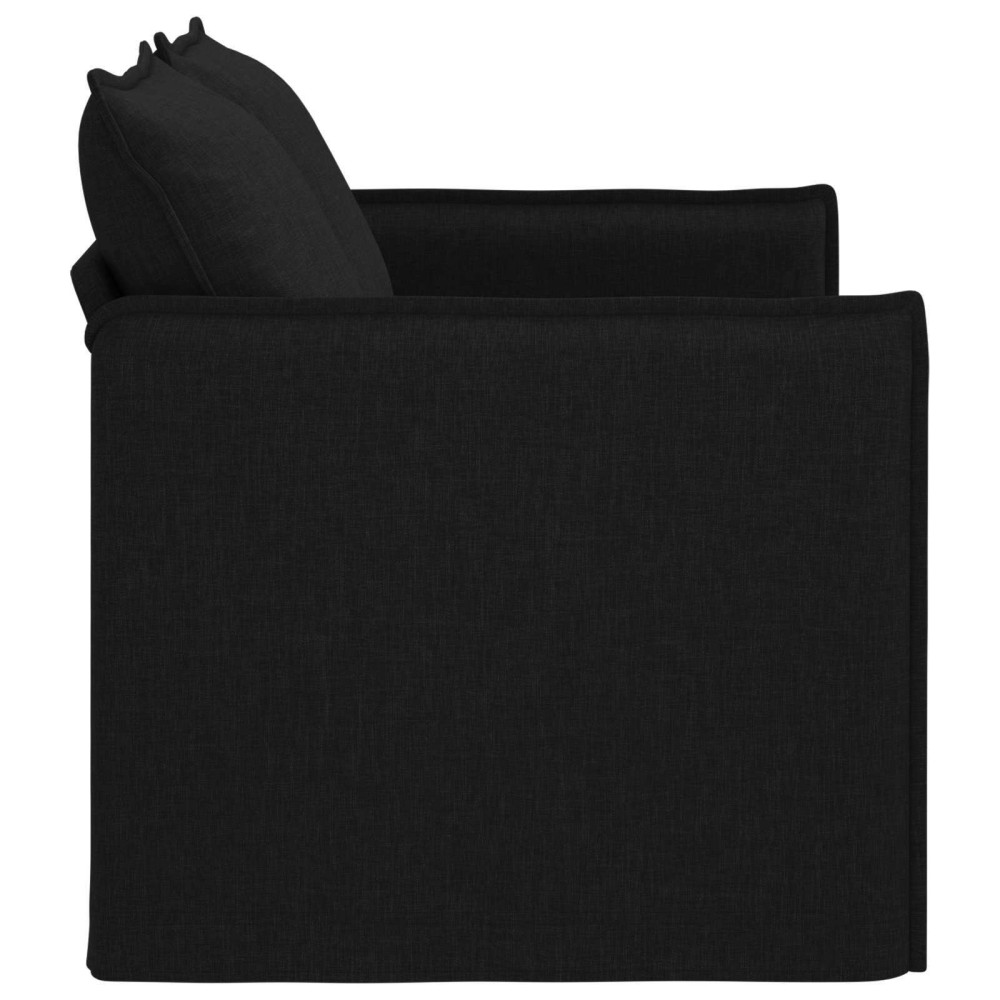 Produktbild för Soffa Svart 136 x 82 x 85 cm tyg
