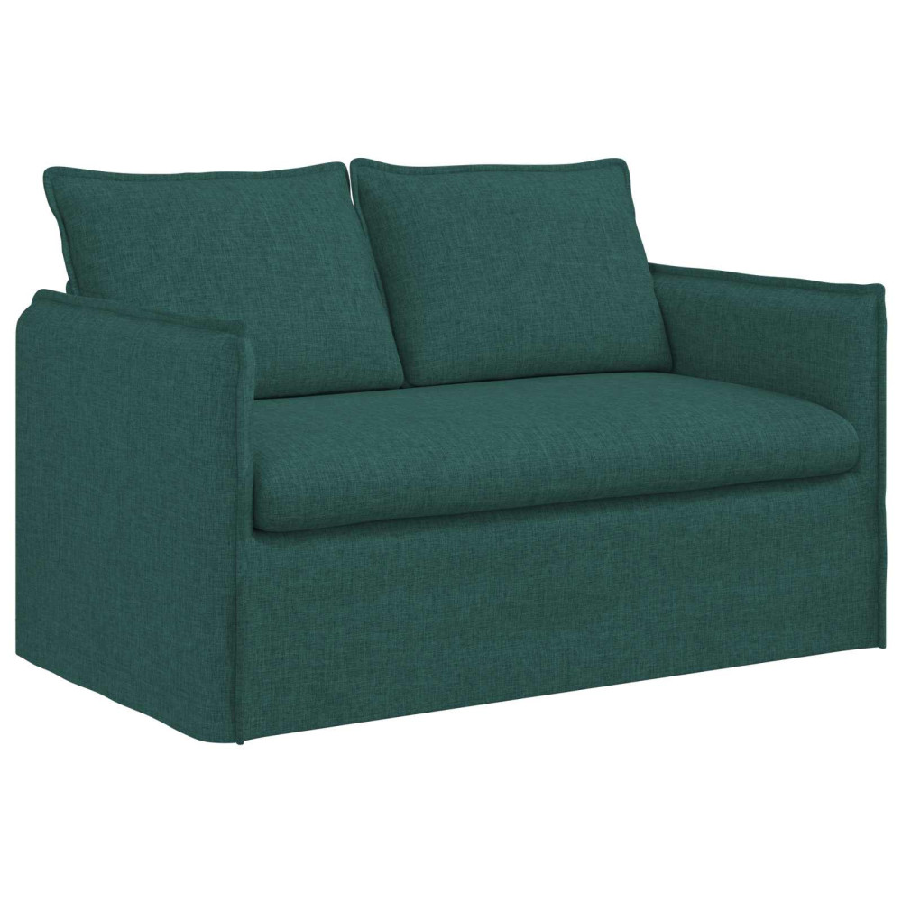 Produktbild för Soffa Mörkgrön 136 x 82 x 85 cm tyg
