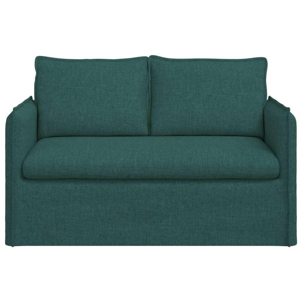 Produktbild för Soffa Mörkgrön 136 x 82 x 85 cm tyg