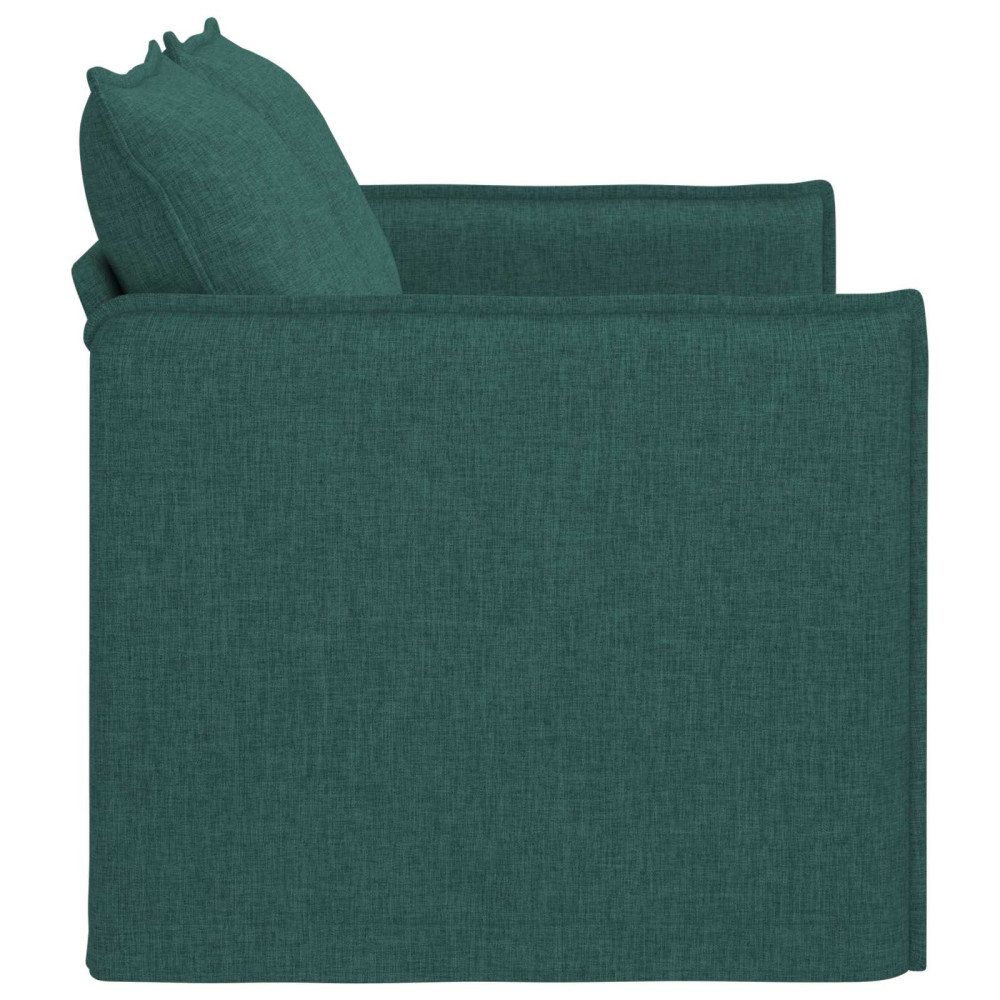 Produktbild för Soffa Mörkgrön 136 x 82 x 85 cm tyg