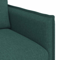Produktbild för Soffa Mörkgrön 136 x 82 x 85 cm tyg