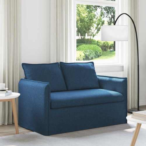 vidaXL Soffa Blå 136 x 82 x 85 cm tyg