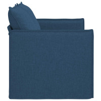 Produktbild för Soffa Blå 136 x 82 x 85 cm tyg