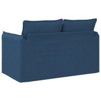 Produktbild för Soffa Blå 136 x 82 x 85 cm tyg