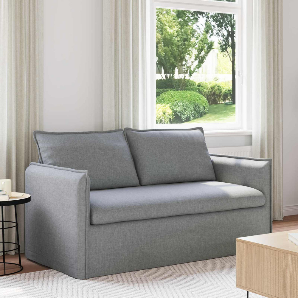 Produktbild för Soffa Ljusgrå 156 x 82 x 85 cm tyg