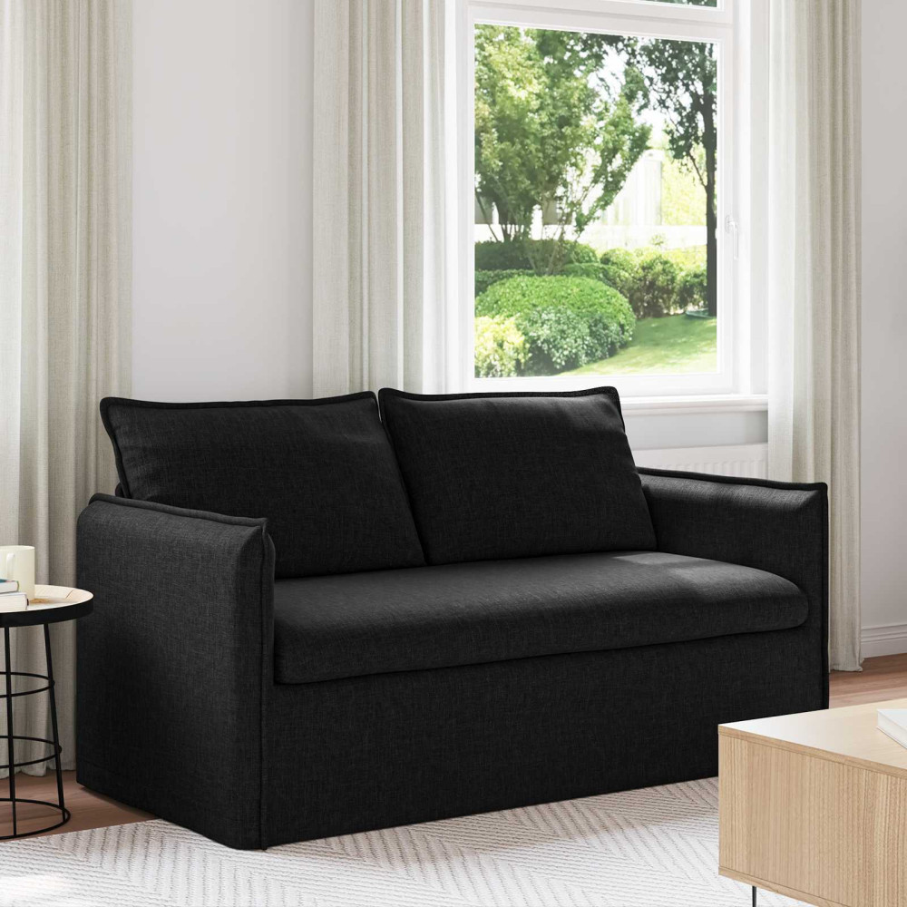 Produktbild för Soffa Svart 156 x 82 x 85 cm tyg