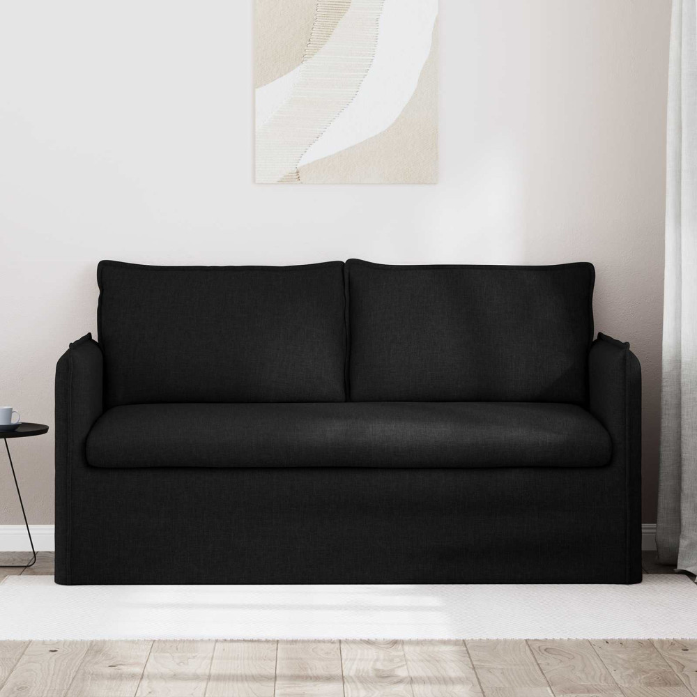 Produktbild för Soffa Svart 156 x 82 x 85 cm tyg