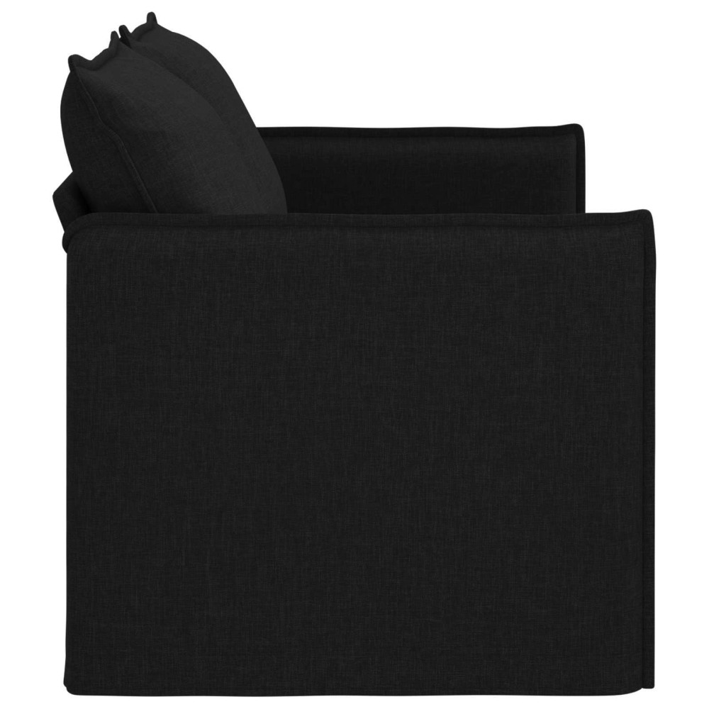 Produktbild för Soffa Svart 156 x 82 x 85 cm tyg