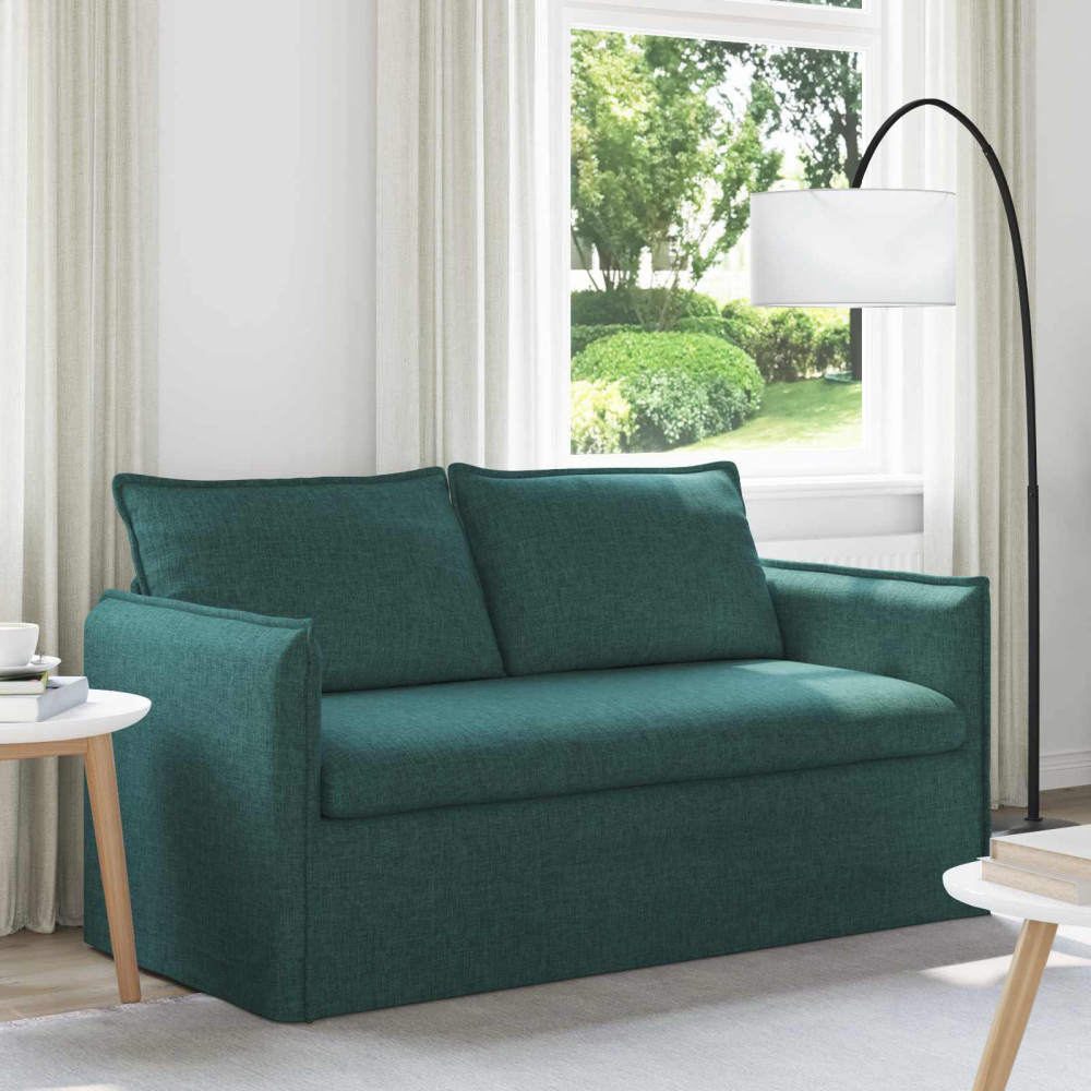 Produktbild för Soffa Mörkgrön 156 x 82 x 85 cm tyg
