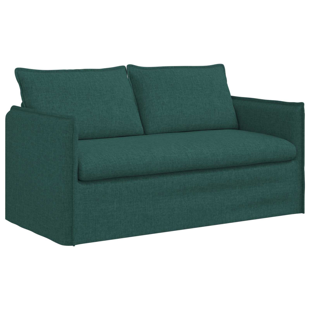 Produktbild för Soffa Mörkgrön 156 x 82 x 85 cm tyg