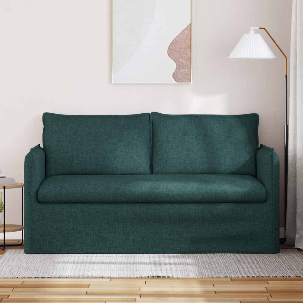 Produktbild för Soffa Mörkgrön 156 x 82 x 85 cm tyg