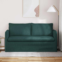Produktbild för Soffa Mörkgrön 156 x 82 x 85 cm tyg