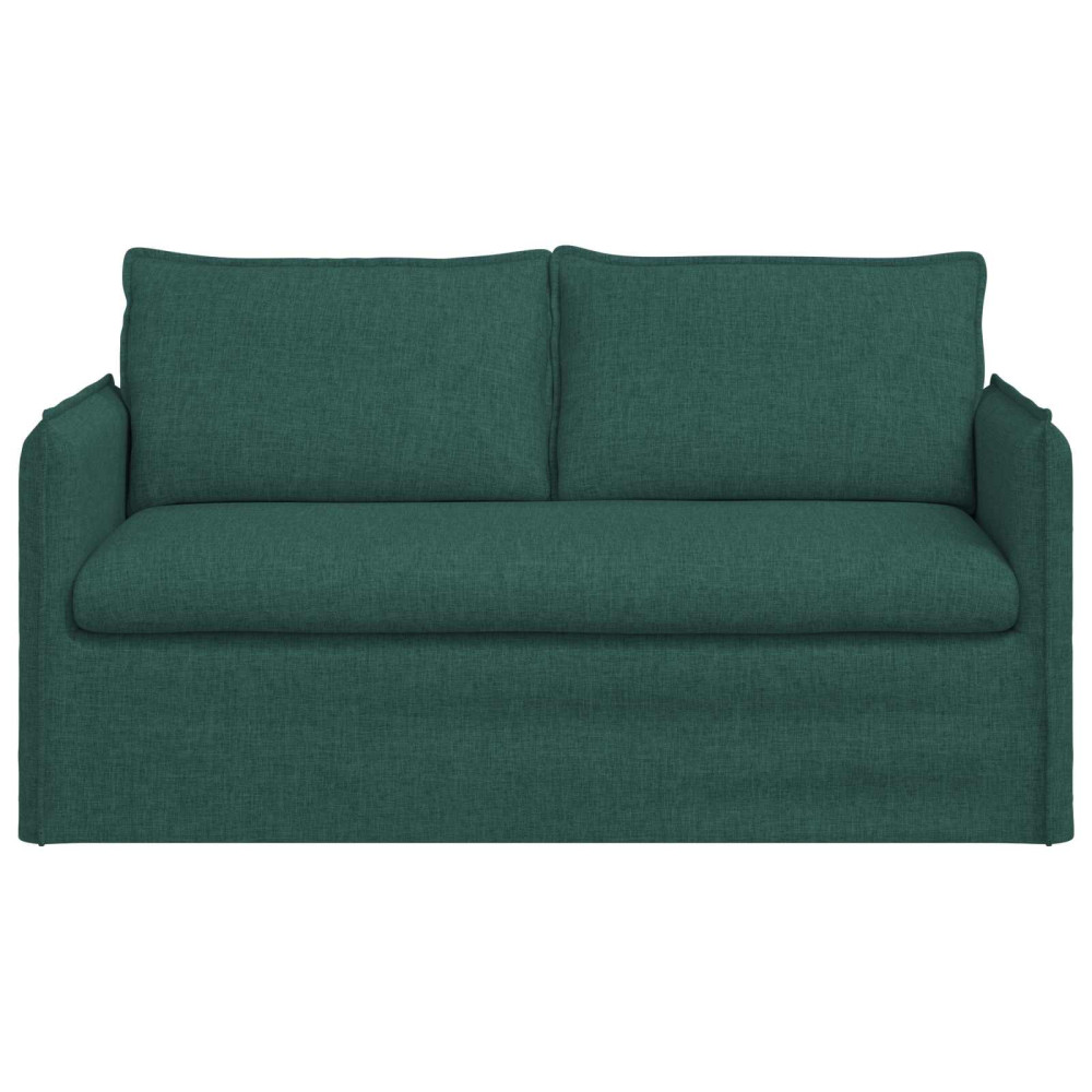 Produktbild för Soffa Mörkgrön 156 x 82 x 85 cm tyg