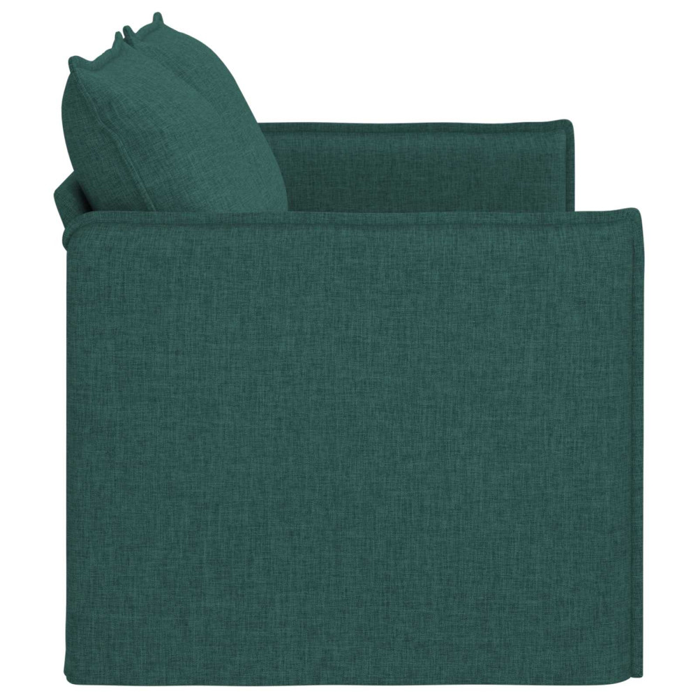 Produktbild för Soffa Mörkgrön 156 x 82 x 85 cm tyg