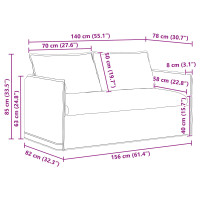 Produktbild för Soffa Mörkgrön 156 x 82 x 85 cm tyg