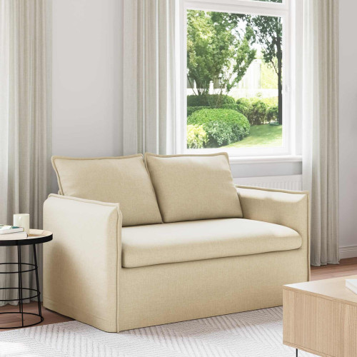 vidaXL Soffa Kräm 156 x 82 x 85 cm tyg