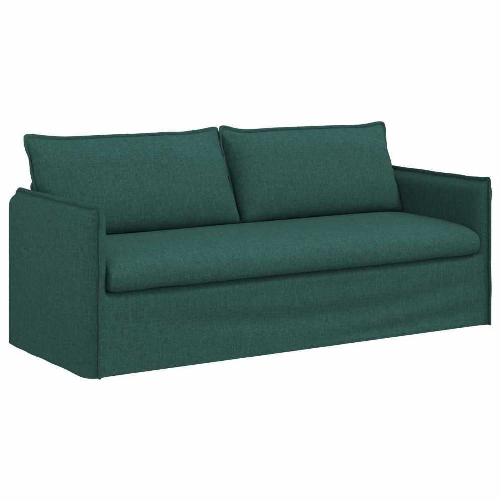 Produktbild för Soffa Mörkgrön 196 x 82 x 85 cm tyg
