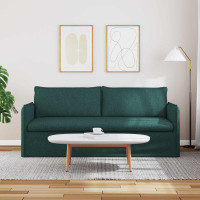 Produktbild för Soffa Mörkgrön 196 x 82 x 85 cm tyg