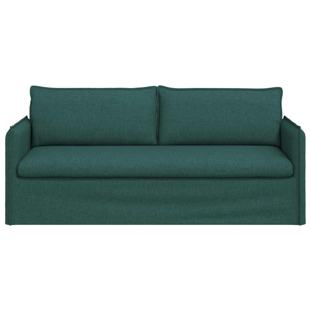 Produktbild för Soffa Mörkgrön 196 x 82 x 85 cm tyg