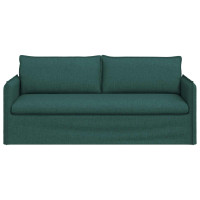 Produktbild för Soffa Mörkgrön 196 x 82 x 85 cm tyg