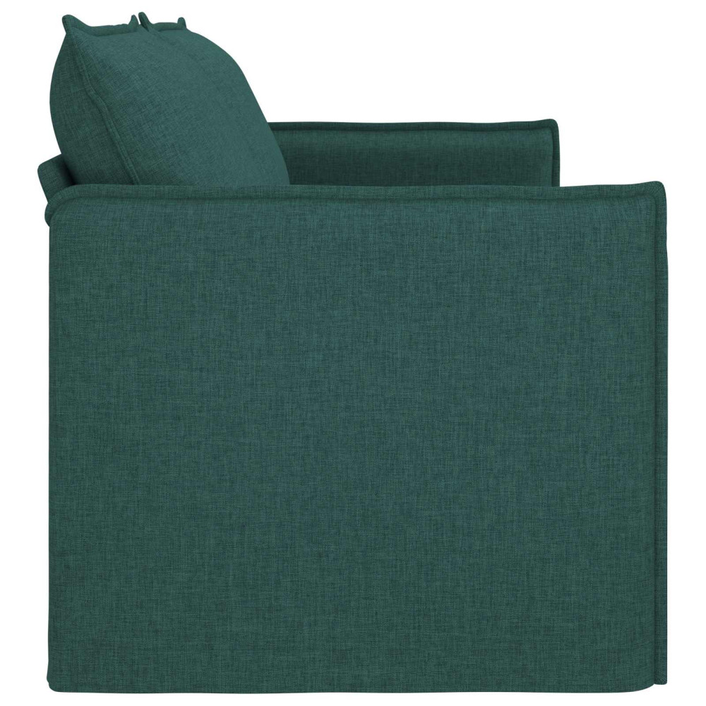 Produktbild för Soffa Mörkgrön 196 x 82 x 85 cm tyg