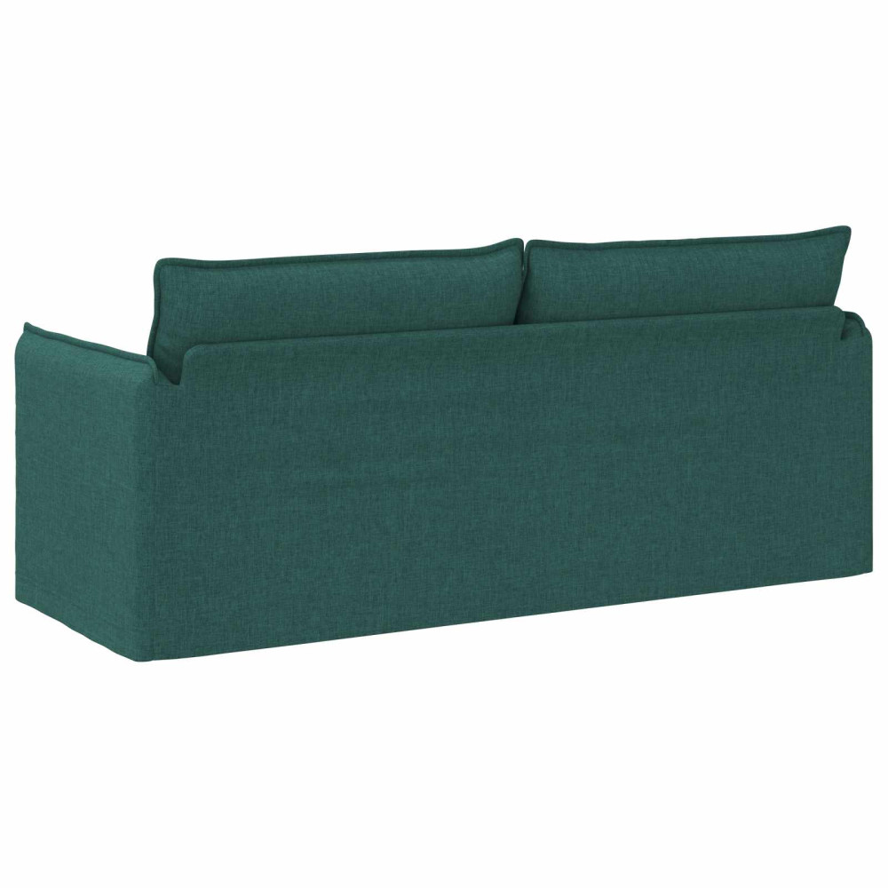 Produktbild för Soffa Mörkgrön 196 x 82 x 85 cm tyg