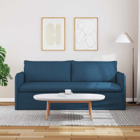 Produktbild för Soffa Blå 196 x 82 x 85 cm tyg