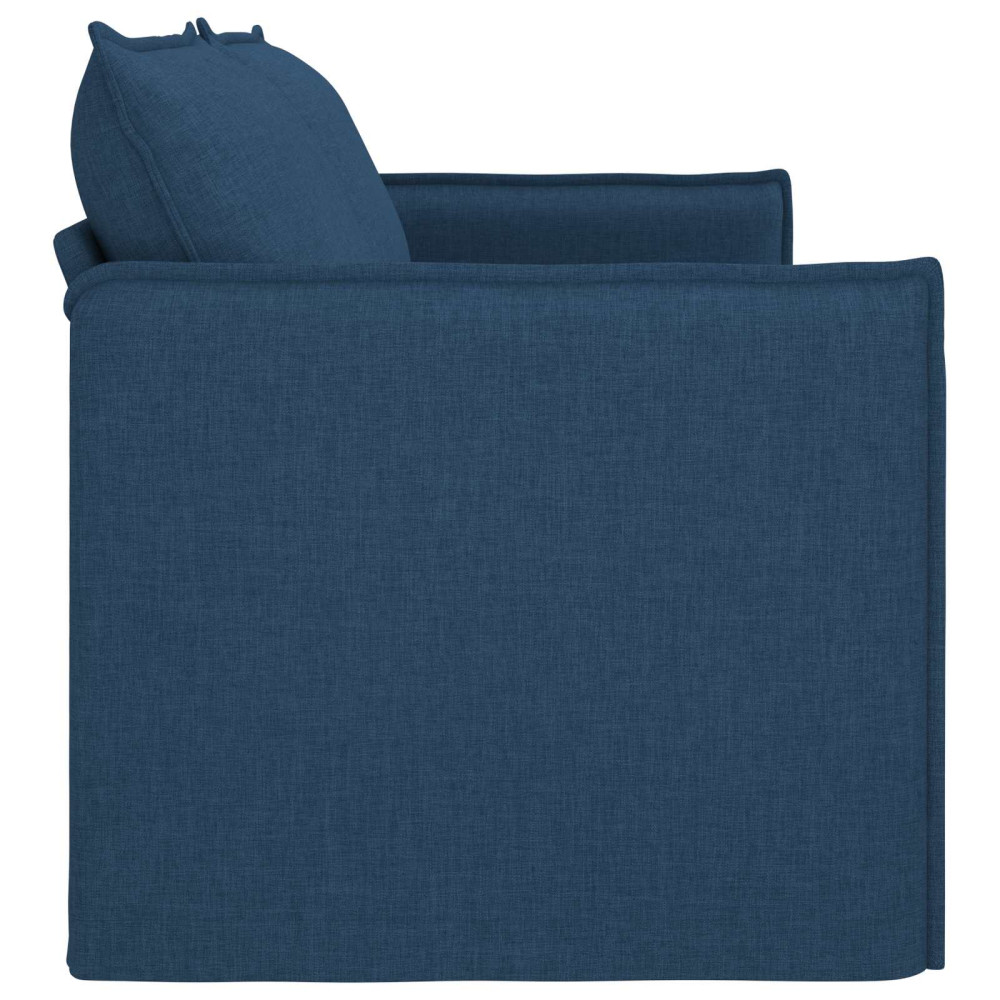 Produktbild för Soffa Blå 196 x 82 x 85 cm tyg