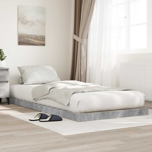 vidaXL Sängram Betonggrå 80 x 200 cm Konstruerat trä - Sängar & Sängramar