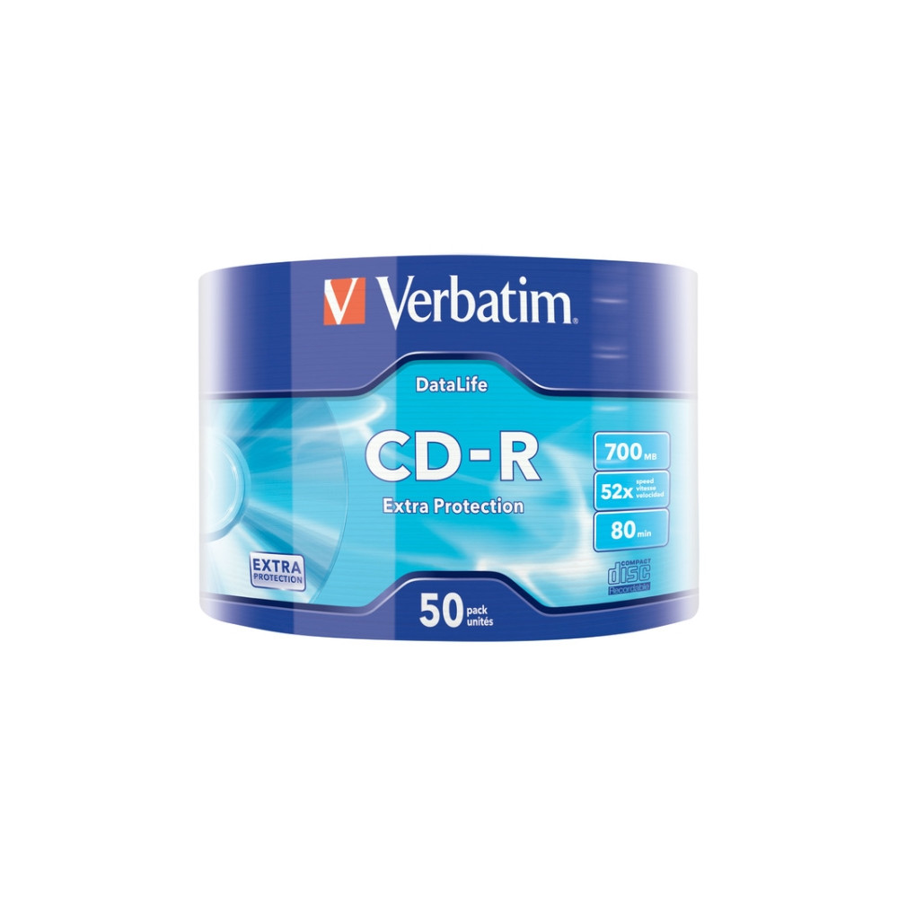 Produktbild för Verbatim DataLife Extra Protection - CD-R x 50 - 700 MB - lagringsmedier