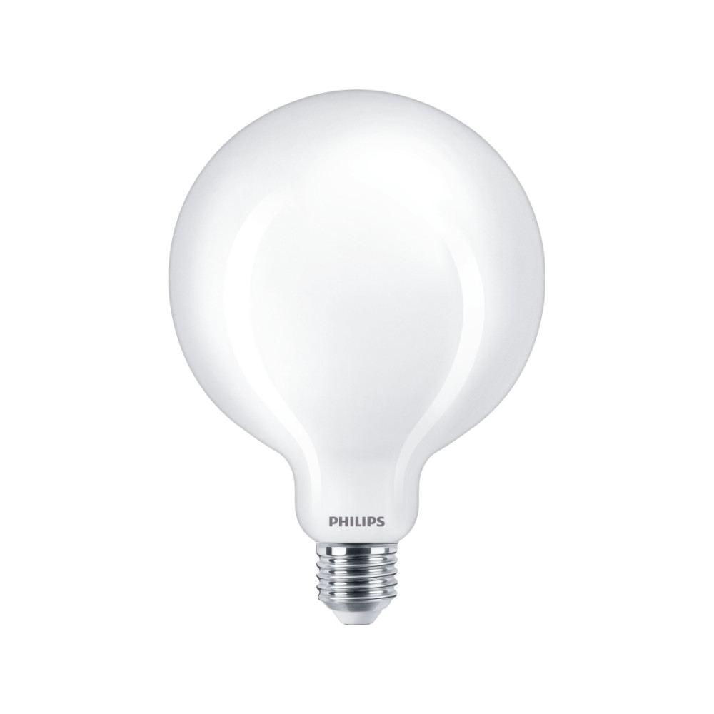 Produktbild för Philips - LED-glödlampa med filament - form: G120 - glaserad finish - E27 - 13 W - varmt vitt ljus - 2700 K