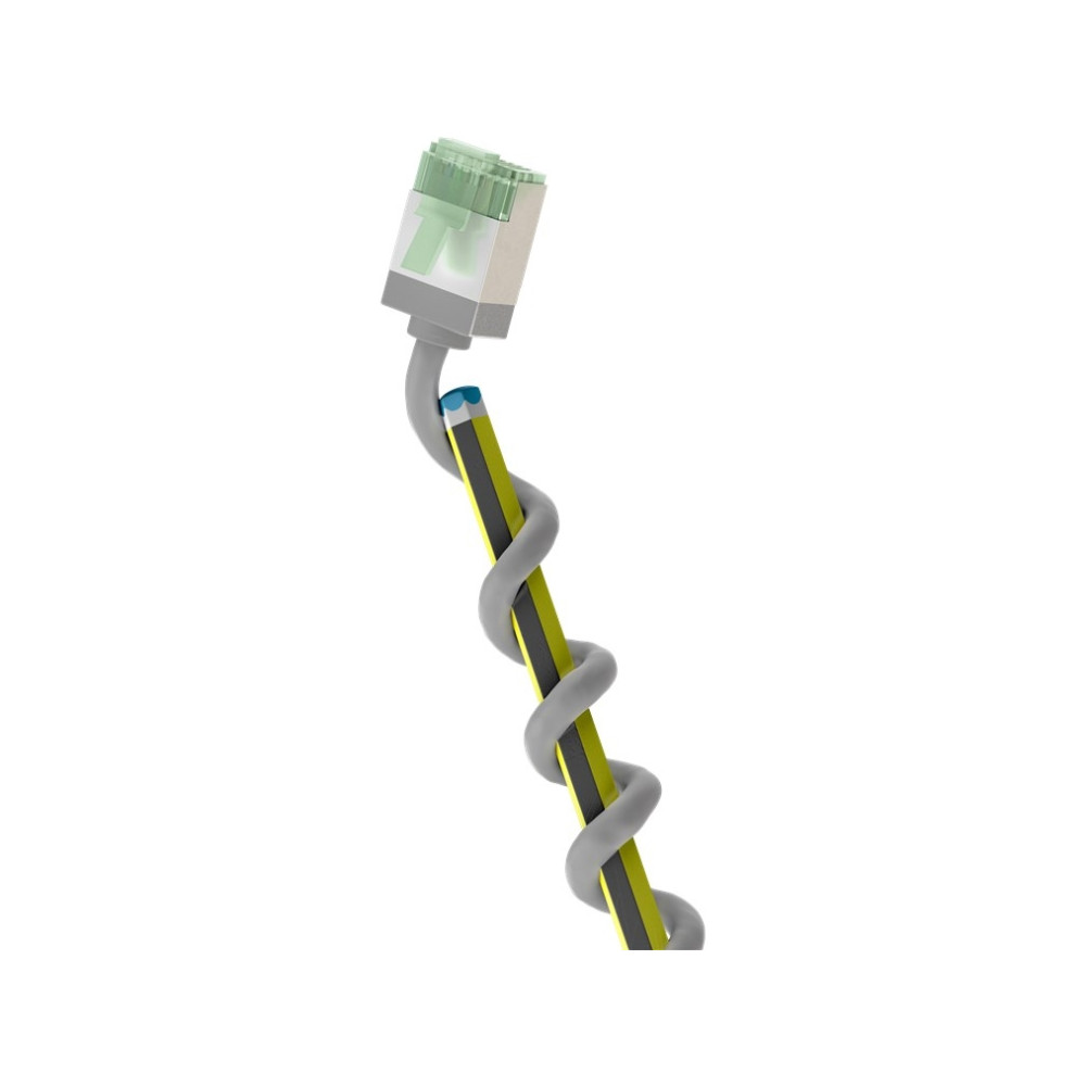 Produktbild för goobay patch-kabel - 25 cm - grå