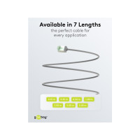 Produktbild för goobay patch-kabel - 25 cm - grå