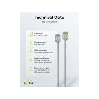 Produktbild för goobay patch-kabel - 25 cm - grå