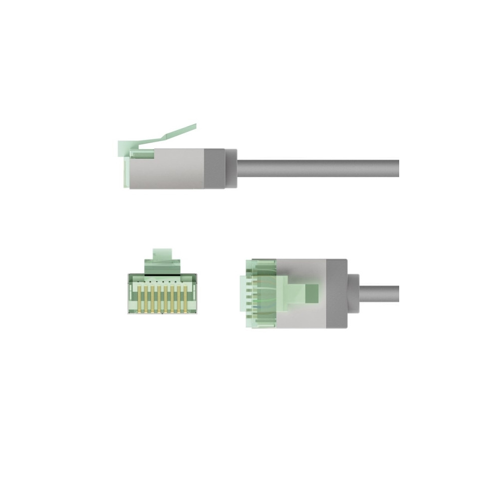 Produktbild för goobay patch-kabel - 25 cm - grå