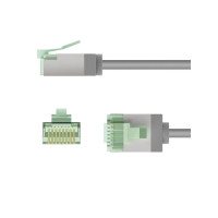 Produktbild för goobay patch-kabel - 25 cm - grå