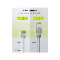 Produktbild för goobay patch-kabel - 25 cm - grå