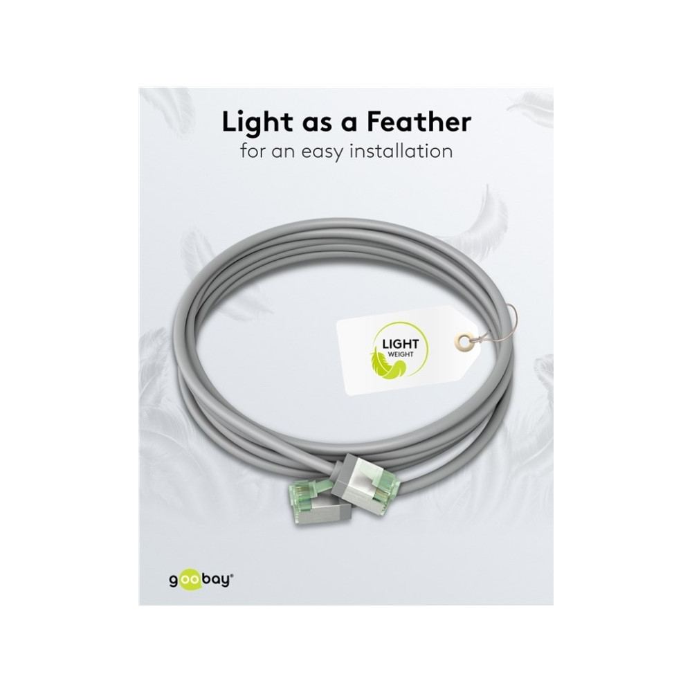 Produktbild för goobay patch-kabel - 25 cm - grå