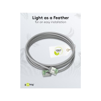Produktbild för goobay patch-kabel - 25 cm - grå