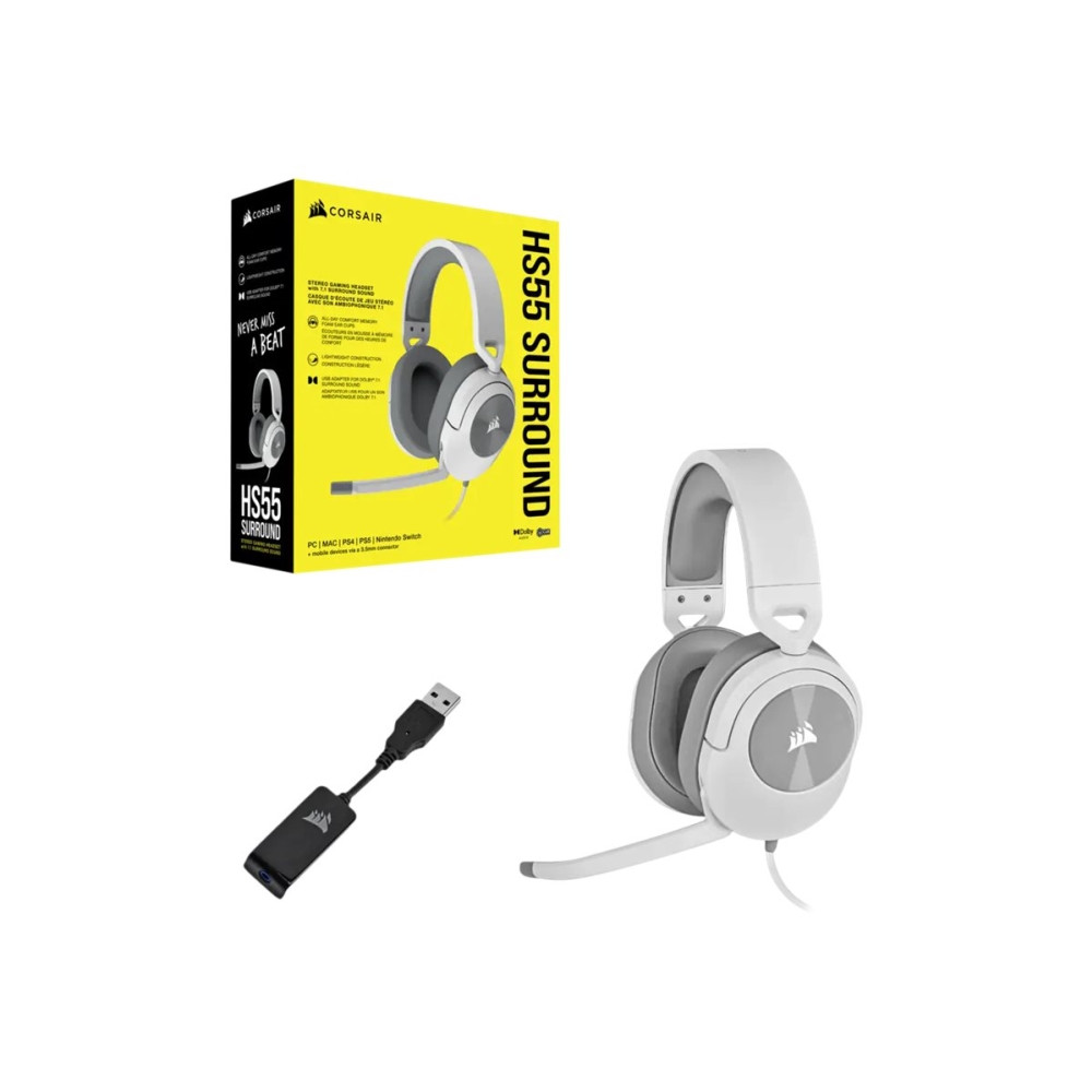 Produktbild för CORSAIR Gaming HS55 SURROUND - headset - 3,5 mm kontakt