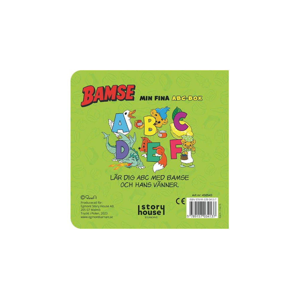 Produktbild för Bok BAMSE min fina ABC-bok