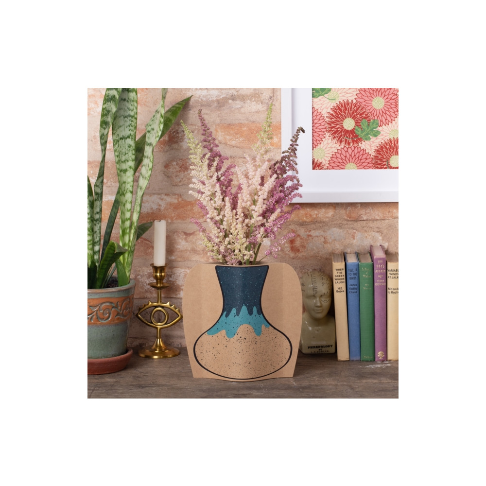 Produktbild för Cardboard Vase Sleeve - Drippy Glaze