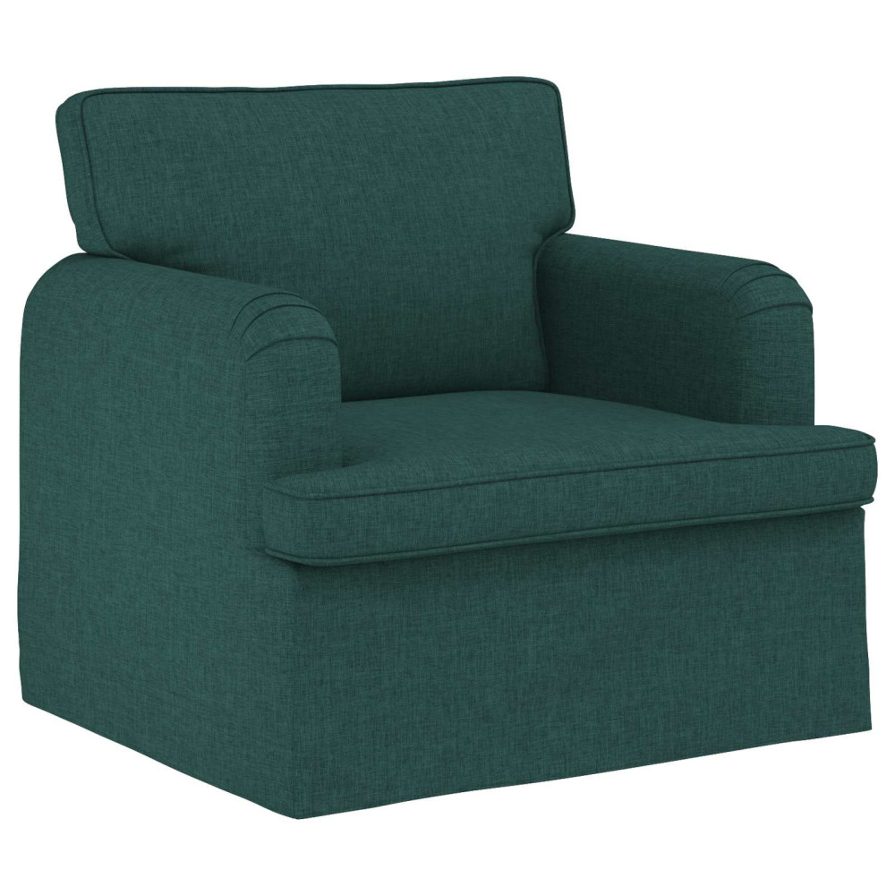 Produktbild för Soffset 2 pcs Mörkgrön 144 x 80 x 85 cm tyg