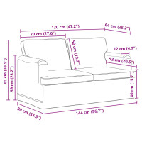Produktbild för Soffset 2 pcs Mörkgrön 144 x 80 x 85 cm tyg