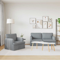 Produktbild för Soffset 2 pcs Ljusgrå 162 x 80 x 85 cm tyg