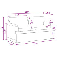Produktbild för Soffset 2 pcs Mörkgrå 162 x 80 x 85 cm tyg