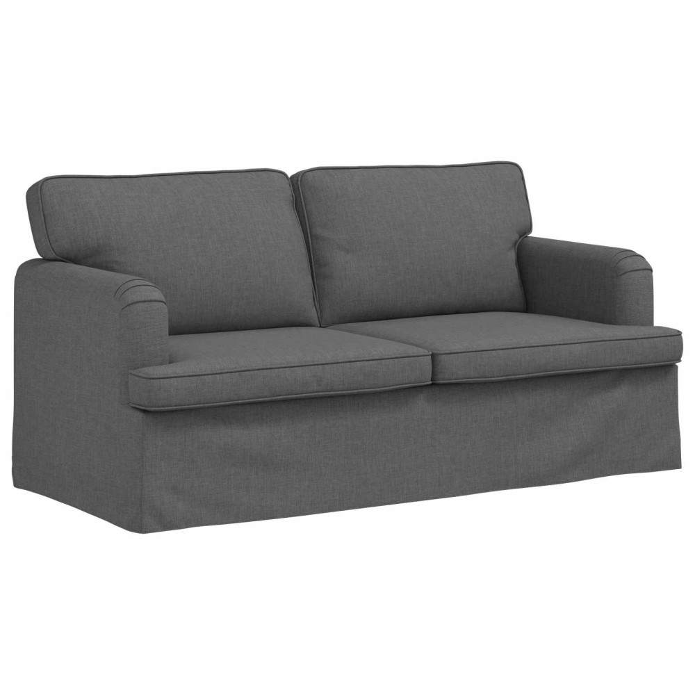 Produktbild för Soffset 2 pcs Mörkgrå 162 x 80 x 85 cm tyg