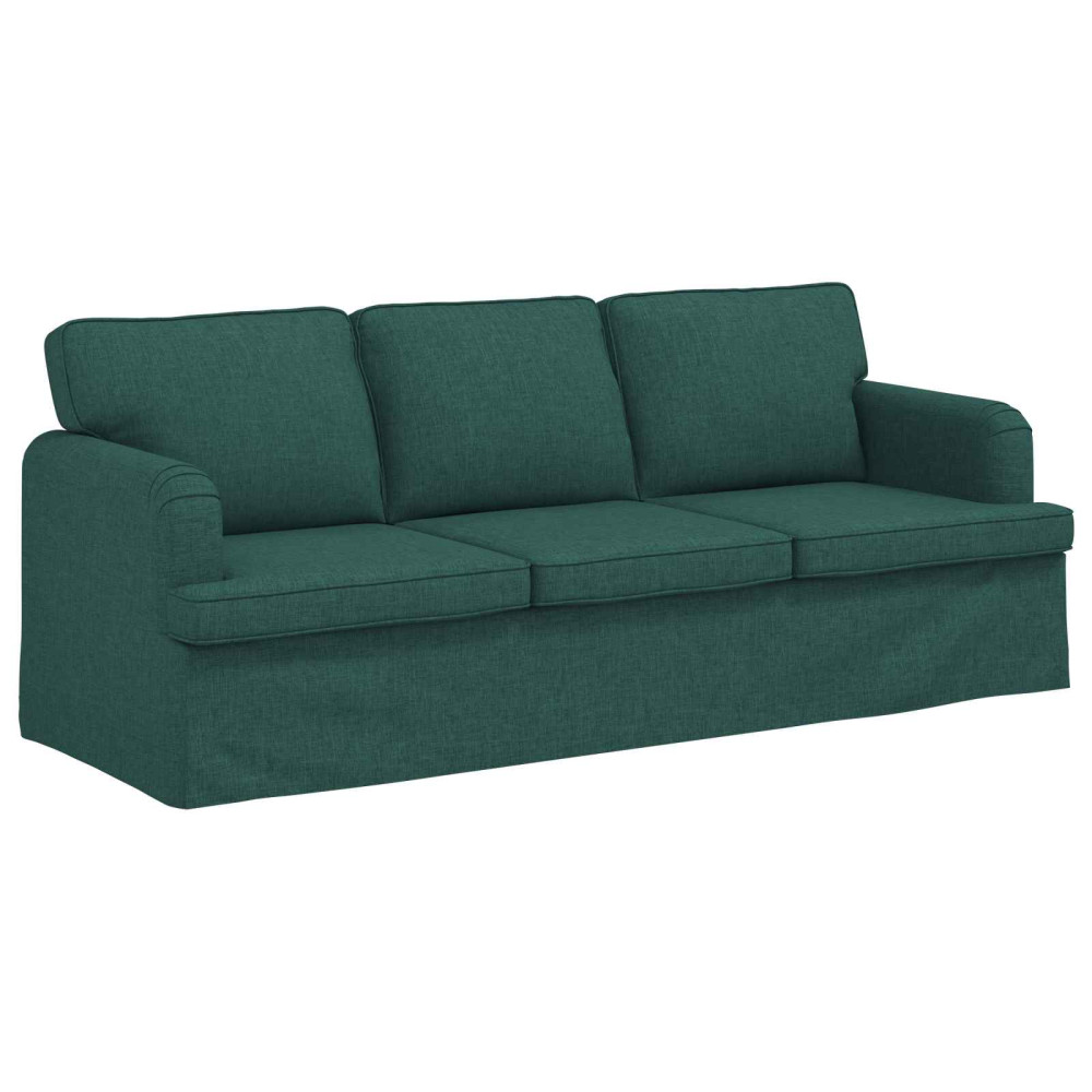 Produktbild för Soffset 2 pcs Mörkgrön 201 x 80 x 85 cm tyg